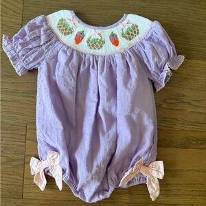 Smocked Easter Bubble Romper